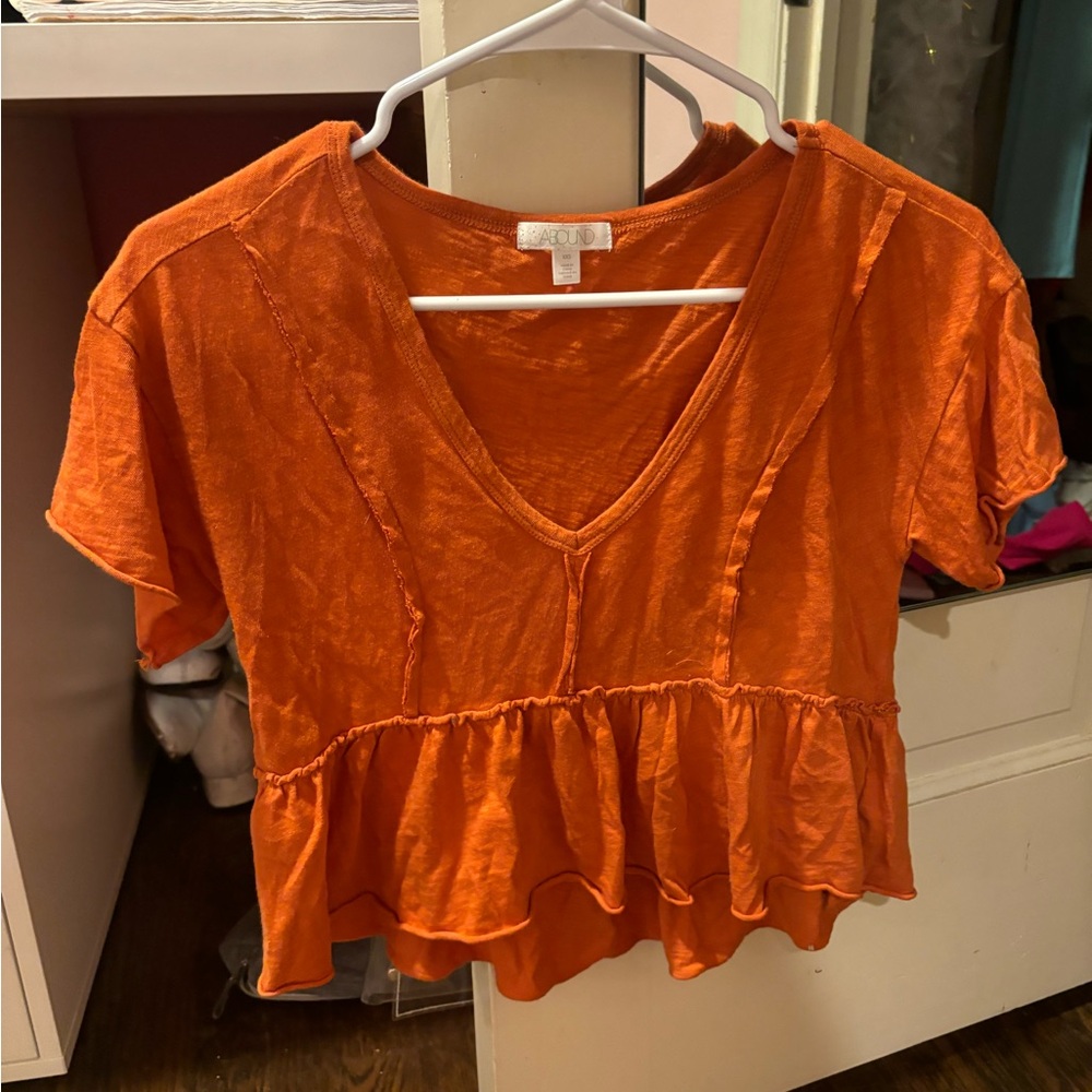 Abound burnt orange top xxs